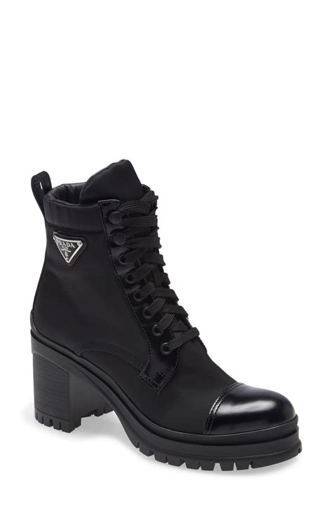 prada suede boot|prada block heel combat boots.